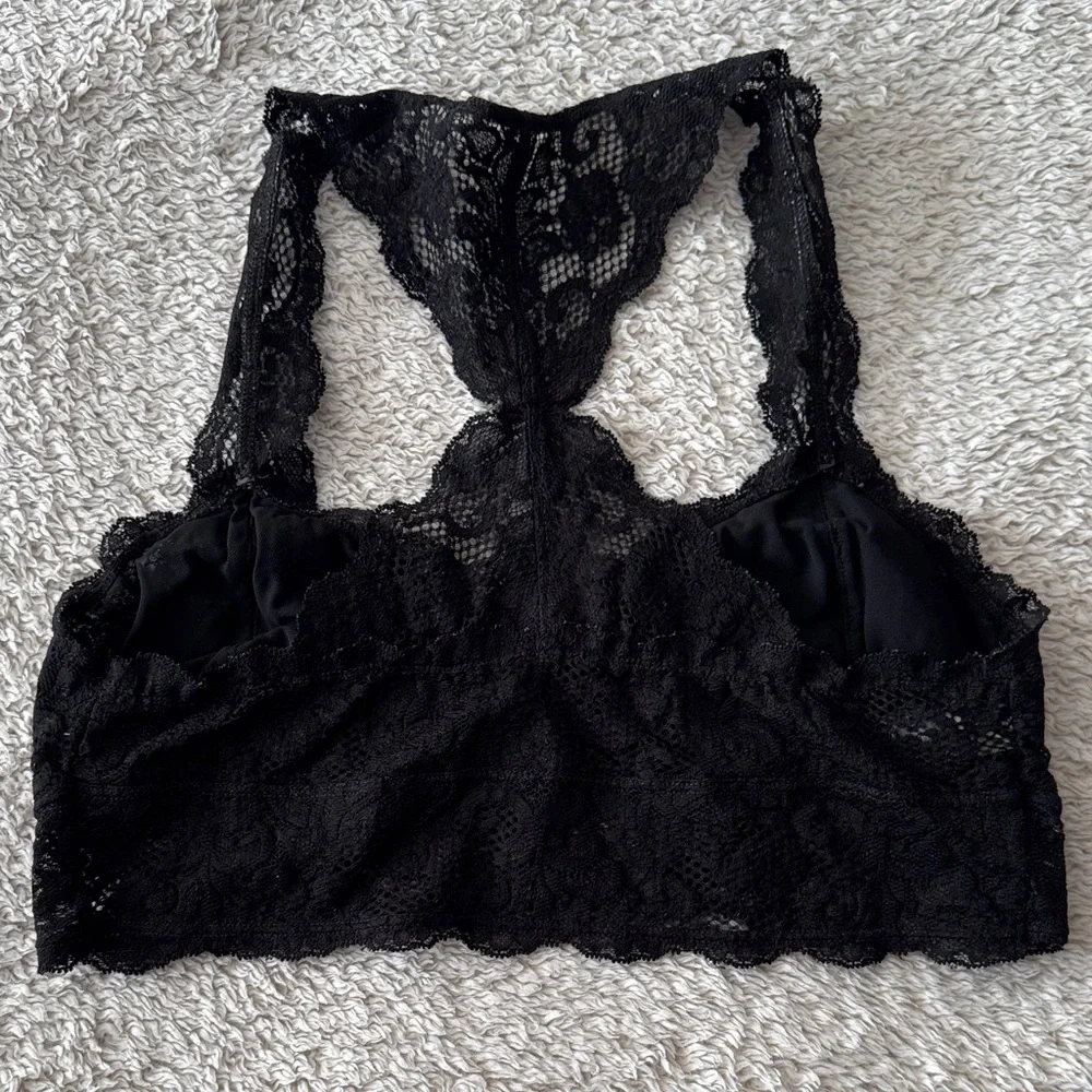 🖤 Express One Eleven Black Lace Racerback Bralette – Women’s Size Large - Picture 6 of 8